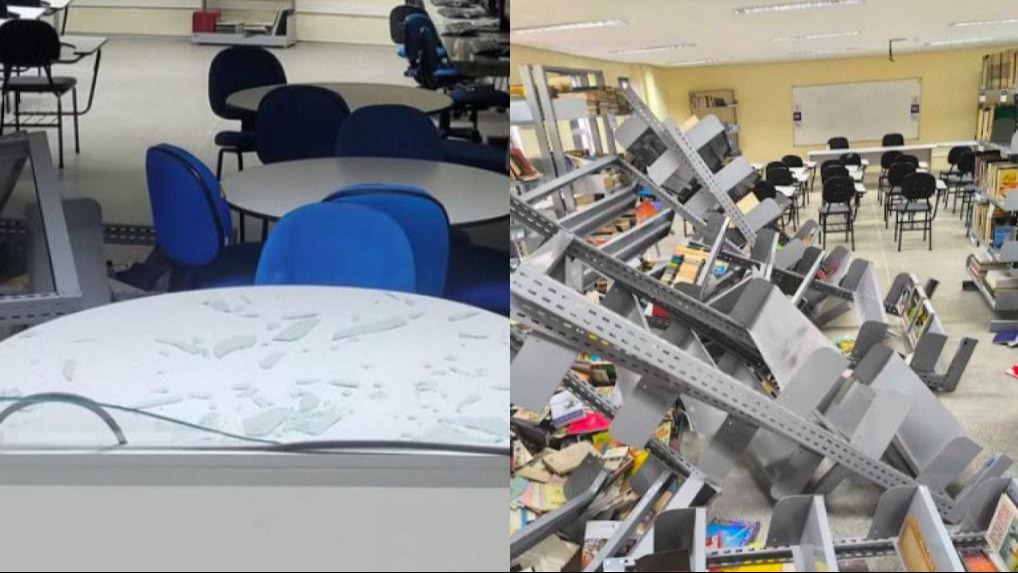 Ato de Vandalismo Destrói Parte da Biblioteca da Biblioteconomia da UFC em Fortaleza
