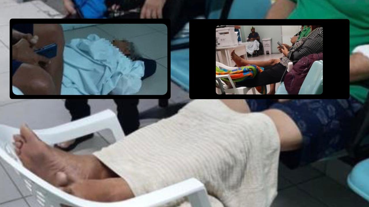 Paciente Infartado Aguarda Leito no Chão do Hospital de Messejana; Neta Denuncia outros Casos. Caos e Filas!